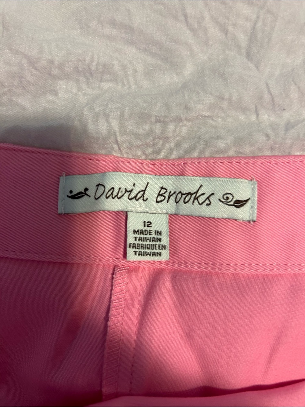 Vintage David Brooks Pink Slacks.(more cropped length than capri).  Size 12
